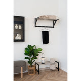 Bakker - Schuhregal - Schwarz - Holz und Stahl - 78x34 cm