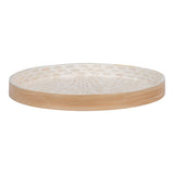 Mia - Tablett - Beige - Bambus/Capiz - 40x40x3,5 cm