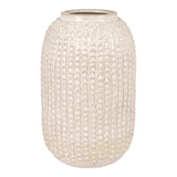 Amelia - Vase - Keramik - Beige mit Muster - Ø16x25,5 cm