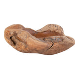 Luuk - teak schaal - naturel - teakhout - Ø20xh8 cm