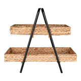 Isabella - Plateau Alfaro - Plateau - Jacinthe d'eau et métal - 42x23x43,5 cm