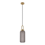 Van der Meer - Lampe suspendue - verre mat - acier - cordon 150 cm