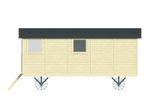 Circuswagen Angelo | 19mm | vuren onbehandeld | 600 x 240 cm | excl. onderstel