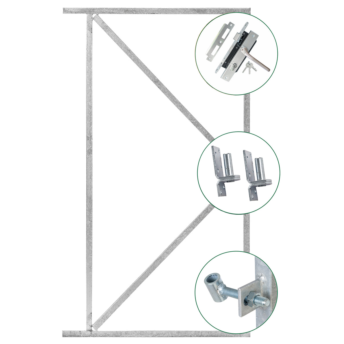 Eisentürrahmen-Set komplett 155x90cm