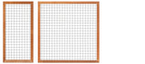 Gaaselement met kader hardhout 90cm