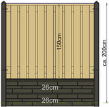 Berton paal Geul wit/grijs tussenmodel met kabeldoorvoer 280