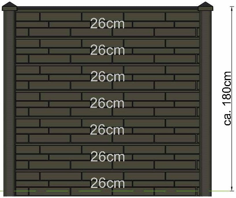 Poteau à fente Berton Reest anthracite modèle intermédiaire 246 avec entrée de câble