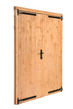 Porte à pince double LS Rouge Classe Bois 185x205cm