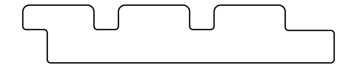 Dreifachprofil aus Thermoline-Fichte 2,6x14,0x300cm