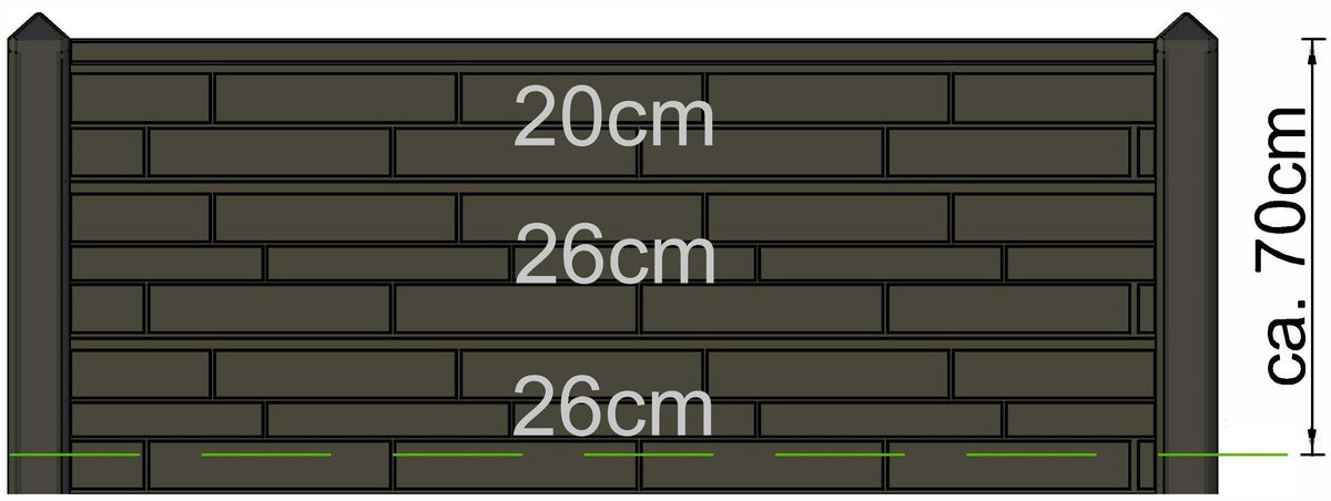 Borne frontière Berton Hunze anthracite à trois voies modèle 145