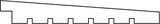Zweeds rabat Excellent Noord-Europees vuren zwart gespoten 1.4/2.8x19.5x420cm