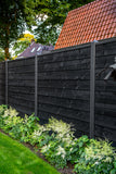 Schwedenrabatt Eco Nordeuropäische Fichte schwarz gespritzt 1,1/2,2x19,5x240cm