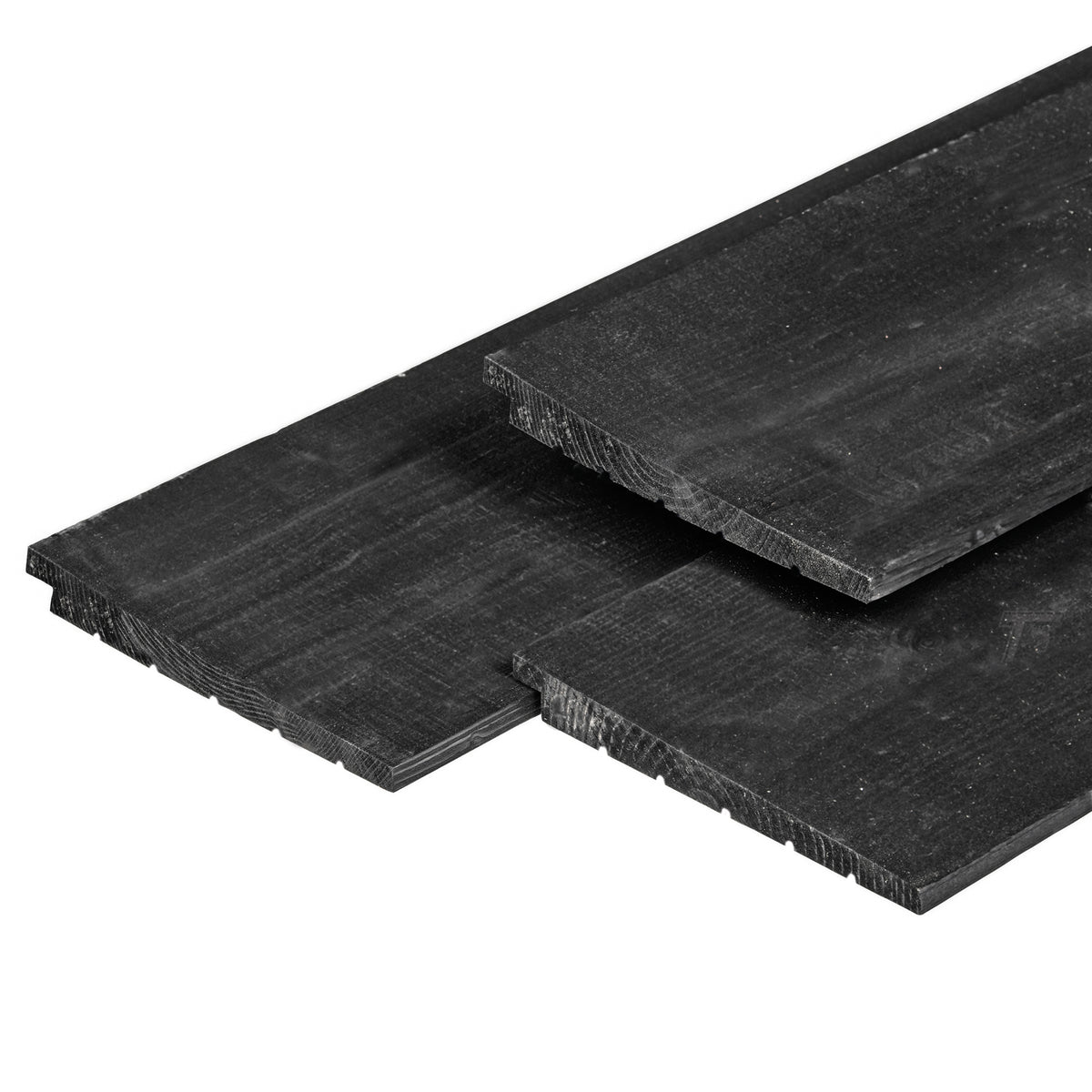 Schwedenfalz mitteleuropäische Fichte schwarz 1,1/2,2x19x400cm