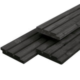 Triple profiel Midden-Europees vuren zwart gespoten 2.2x14.0x360cm