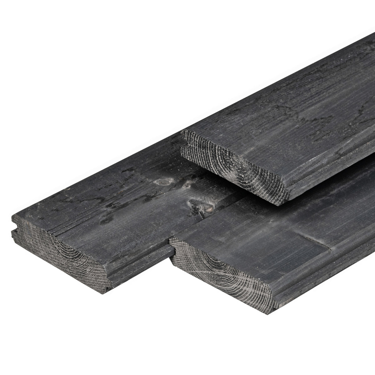 Blockhausprofil Nordeuropäische Fichte schwarz 2,8x12,1x300cm