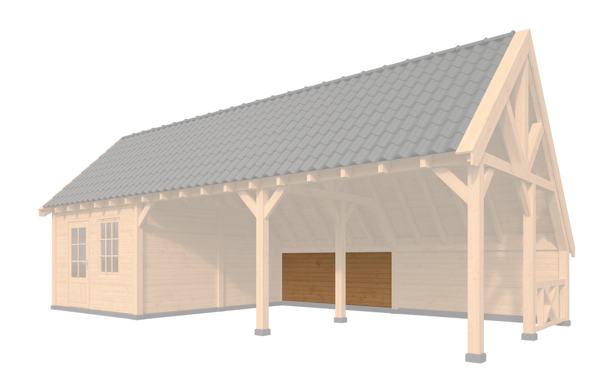 Wandmodule Zweeds rabat Type G, achterwand kapschuur