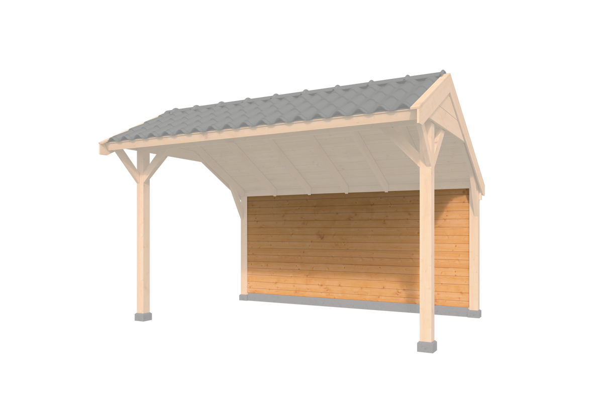 Wandmodule Zweeds rabat Type H, achterwand kapschuur Economy