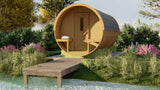 Tonneau de sauna en bois thermo-bois Ø205x400