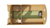 Tonneau de sauna en bois thermo-bois Ø205x400