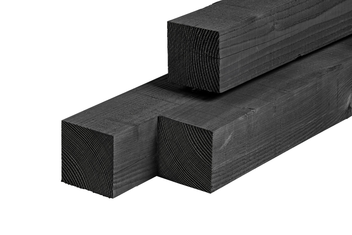 Pfosten Douglasie schwarz imprägniert 15,0x15,0x300cm