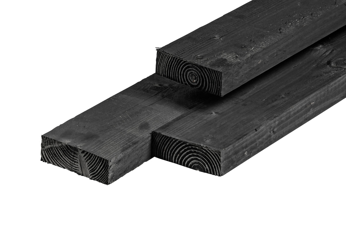 Ligger douglas zwart geïmpregneerd 6.3x17.5x305cm