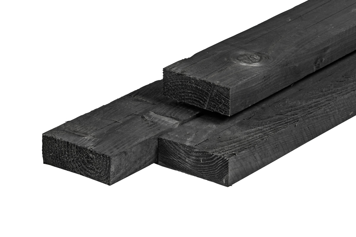 Poutre en sapin de Douglas imprégnée noire 5,0x15,0x300cm