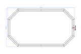Luxe houten zwembad Cas Abou 814x460x138cm
