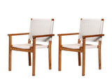 Chaise de jardin en teck Riau (lot de 2 chaises)