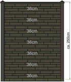 Poteau à fente Berton Reest anthracite modèle intermédiaire 316 avec entrée de câble