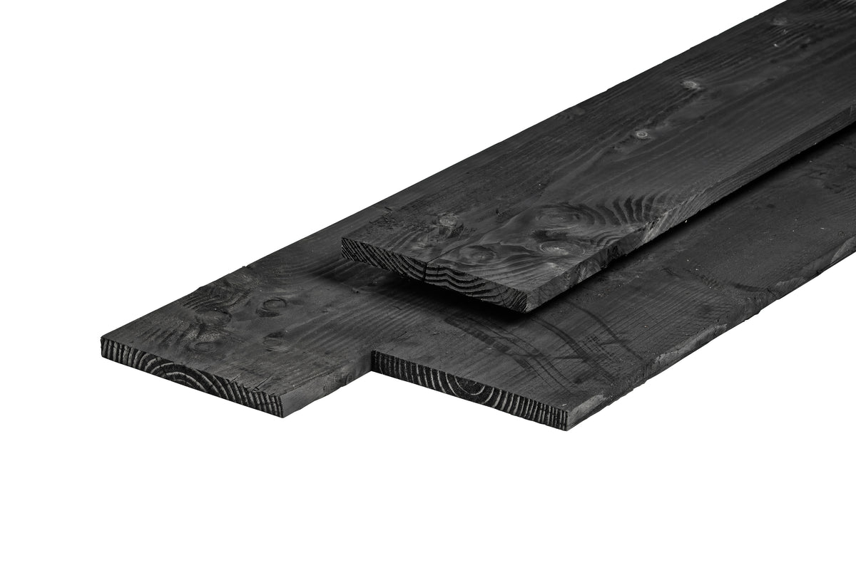 Plank douglas zwart geïmpregneerd 2.2x20.0x300cm
