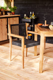 Teak stapelbare tuinstoel Toledo (set van 2 stoelen)