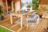 Tuintafel Rustiek teak 300cm (met extra middenpoot)