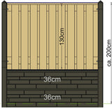 Berton pole Schie anthracite modèle intermédiaire avec entrée de câble 280