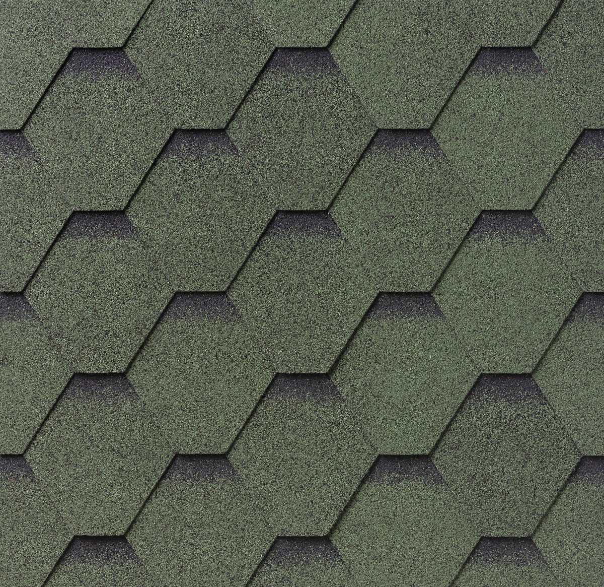 Bardeaux de toiture hexagonaux ultra verts