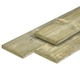 Midden-Europees grenen tuinplank gedroogd, groen geïmpregneerd, geschaafd 4rh 1,5 x 14,0 x 180 cm