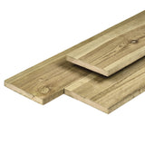 Midden-Europees grenen tuinplank gedroogd, groen geïmpregneerd, geschaafd 4rh 1,6 x 14,0 x 270 cm
