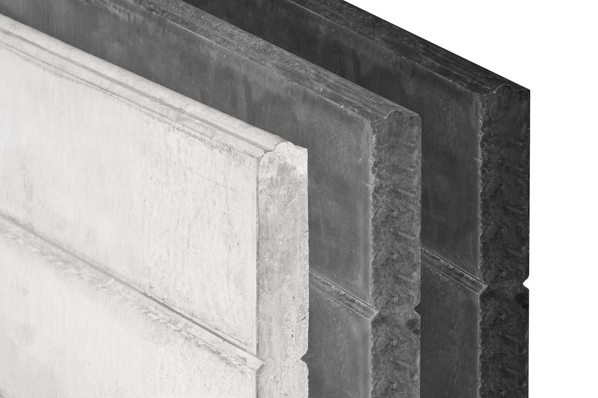 Plaque profilée pour cabane en rondins Berton étroite anthracite 184