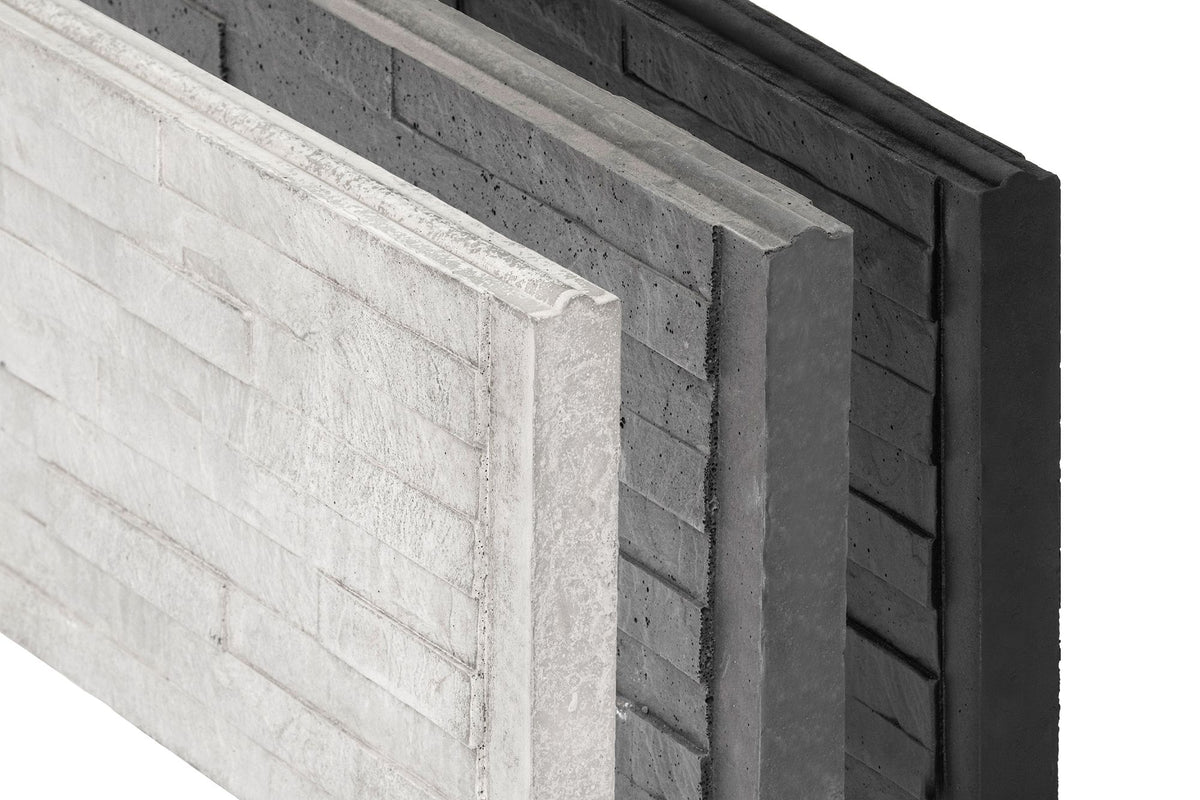 Assiette à motif Berton Slate étroite anthracite 184