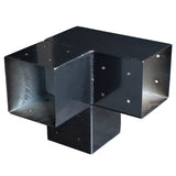 Connecteur de poteau à 3 voies pour poteau de 12 cm