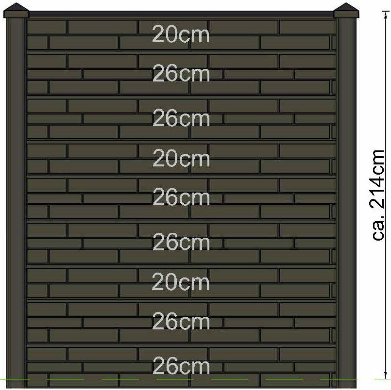 Pieu à fente Berton Reest anthracite modèle d'extrémité 280