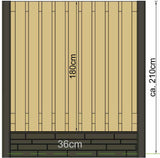 Poteau à fente Berton Reest modèle d'angle anthracite 280