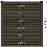 Poteau à fente Berton Reest modèle d'angle anthracite 280