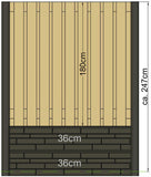 Pieu à fente Berton Reest anthracite modèle intermédiaire 316