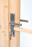 Porte double avec fenêtre D3 RS pin 166,5x196cm