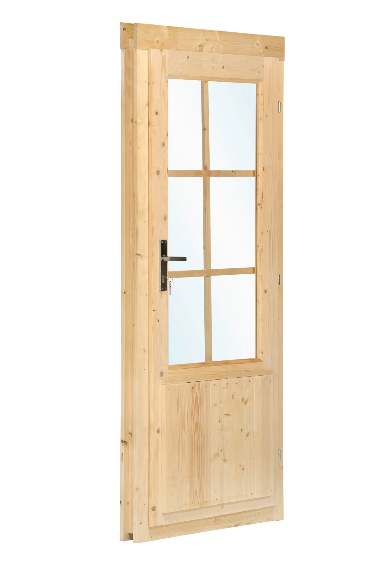 Porte simple avec fenêtre D6 RS pin 90,5x196cm