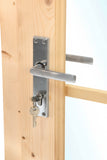 Porte simple avec fenêtre D6 RS pin 90,5x196cm