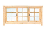 Draai- /kiepraam triple L1 vuren 220.5x105.1cm