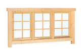 Draai- /kiepraam triple L1 vuren 220.5x105.1cm