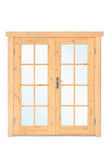 Porte double avec fenêtre DL8 RS pin 166,5x196,5cm