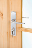 Porte double avec fenêtre DL8 RS pin 166,5x196,5cm